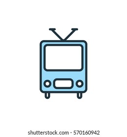 Trolley bus icon. Vector illustration