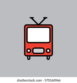 Trolley bus icon. Vector illustration