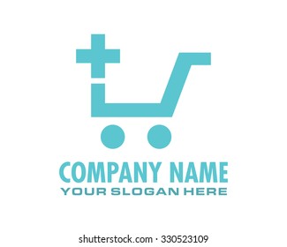 trolley calculator math character blue vector logo image icon