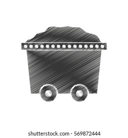 trolley car mining mineral full stock vector illustration eps 10