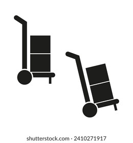 Icono de carga del tranvía. Ilustración vectorial. EPS 10.