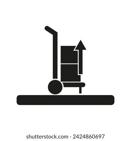 Trolley Cargo Icon. Vector illustration. EPS 10.