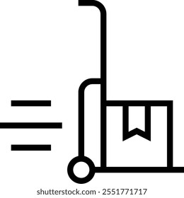 trolley cart icon. Thin linear style design isolated on white background