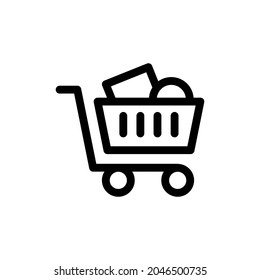 trolley cart icon vector design