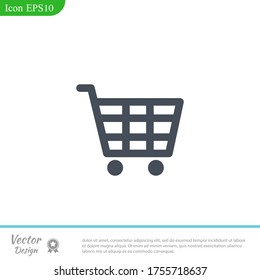 Trolley Cart Icon. Vector illustration EPS 10.