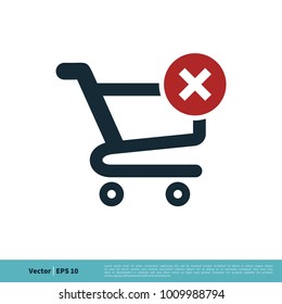 Trolley Cart Icon Vector Logo Template Illustration Design. Vector EPS 10.