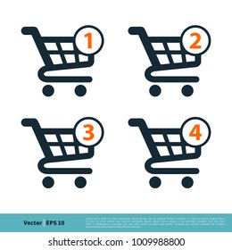 Trolley Cart Icon Vector Logo Template Illustration Design. Vector EPS 10.