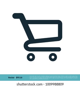 Trolley Cart Icon Vector Logo Template Illustration Design. Vector EPS 10.