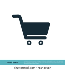 Trolley Cart Icon Vector Logo Template Illustration Design. Vector EPS 10.