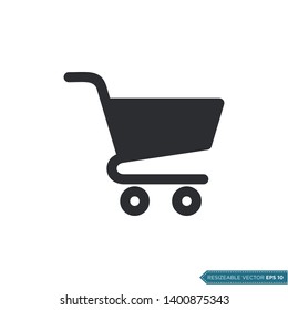 Trolley Cart Icon Vector Template Flat Design