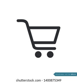 Trolley Cart Icon Vector Template Flat Design