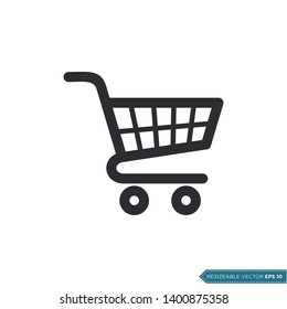 Trolley Cart Icon Vector Template Flat Design
