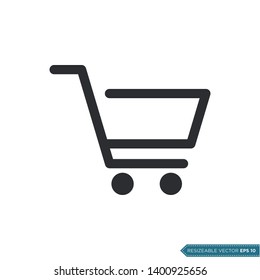 Trolley Cart Icon Vector Template Flat Design