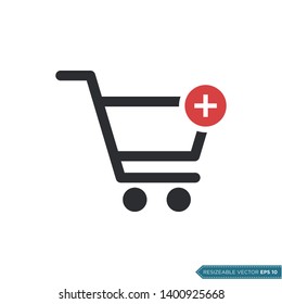 Trolley Cart Icon Vector Template Flat Design