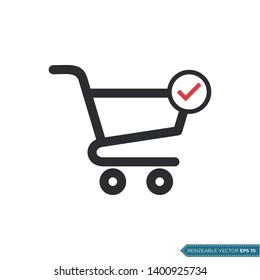 Trolley Cart Icon Vector Template Flat Design