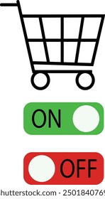Icono de Carrito de la carretilla Diseño plano de la Plantilla de Vector