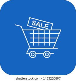 Trolley cart icon for your project
