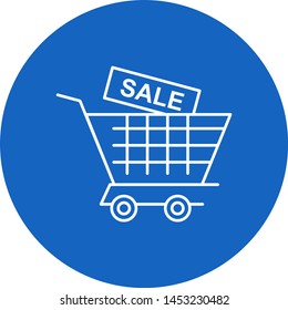 Trolley cart icon for your project
