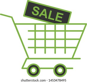 Trolley cart icon for your project
