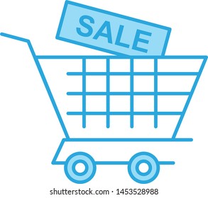 Trolley cart icon for your project
