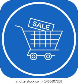 Trolley cart icon for your project

