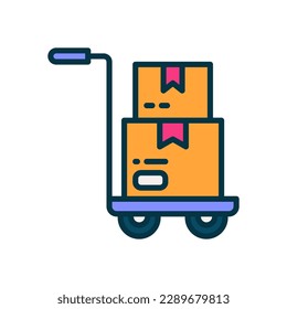 trolley cart icon for your website, mobile, presentation, and logo design.
