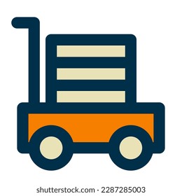 trolley cart of shopping day fill icon style