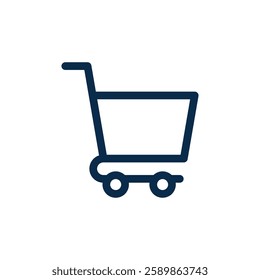 Trolley Cart, Shopping Cart Icon Vector Template