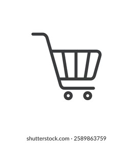 Trolley Cart, Shopping Cart Icon Vector Template