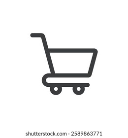 Trolley Cart, Shopping Cart Icon Vector Template