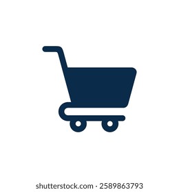 Trolley Cart, Shopping Cart Icon Vector Template