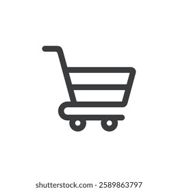 Trolley Cart, Shopping Cart Icon Vector Template