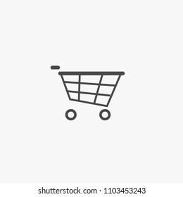 trolley cart shopping vector cion