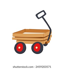 trolley cart toy cartoon. discount grocery, cute gift, retail buy trolley cart toy sign. isolated symbol vector illustration