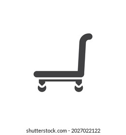 Trolley cart vector icon. filled flat sign for mobile concept and web design. Shopping cart glyph icon. Symbol, logo illustration. Vector graphics