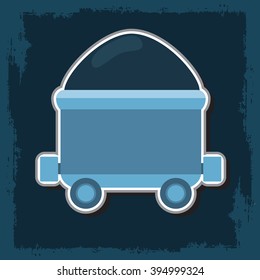 Trolley with coal icon.