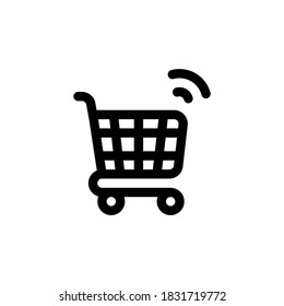 Trolley Connect wireless Icon, Logo, Vector