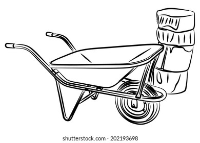 Trolley for Construction with wood