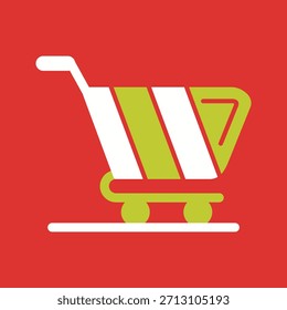 Kreatives Vektorgrafik-Symbol des Trolleys