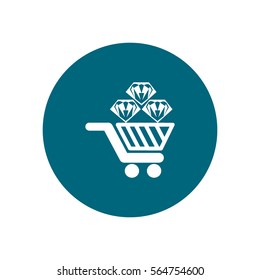 Trolley, diamond, icon