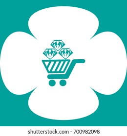 Trolley, diamond, icon