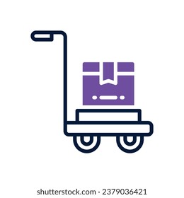 trolley dual tone icon. vector icon for your website, mobile, presentation, and logo design.