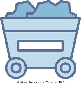 Symbol "Trolley Filled Blue Tone"