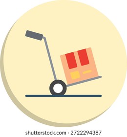 Trolley Flat Circle Style Icon