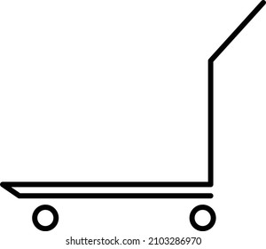 Trolley flat icon. Pushcart icon for commercial template