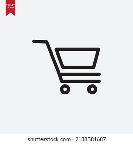 Trolley flat style icon trendy