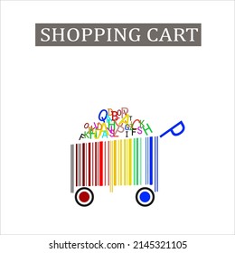 Trolley Flat Vector Icon That Describe Concept Such As Online Shopping, Empty Kart.Eps10