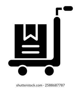 Trolley Glyph Icon Design For Personal And Commercial Use