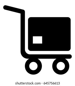 Trolley Glyph Vector Icon