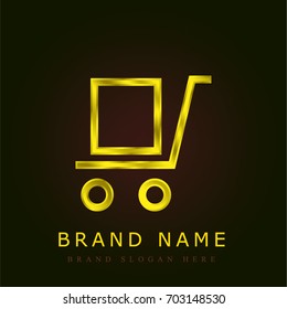 Trolley golden metallic logo